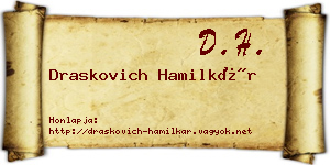 Draskovich Hamilkár névjegykártya